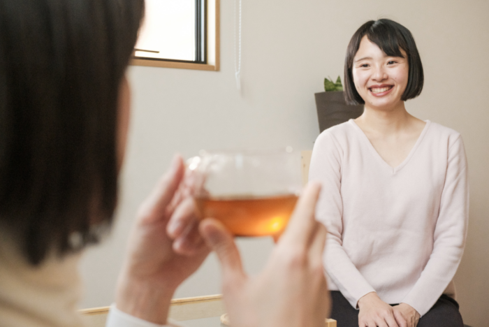 90分以上のコースはアフターティを飲みながらお話しtimeも